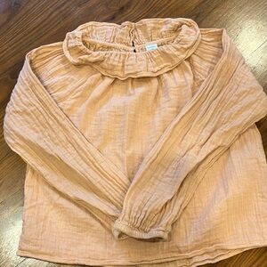 Kid’s Peach Ruffled Top